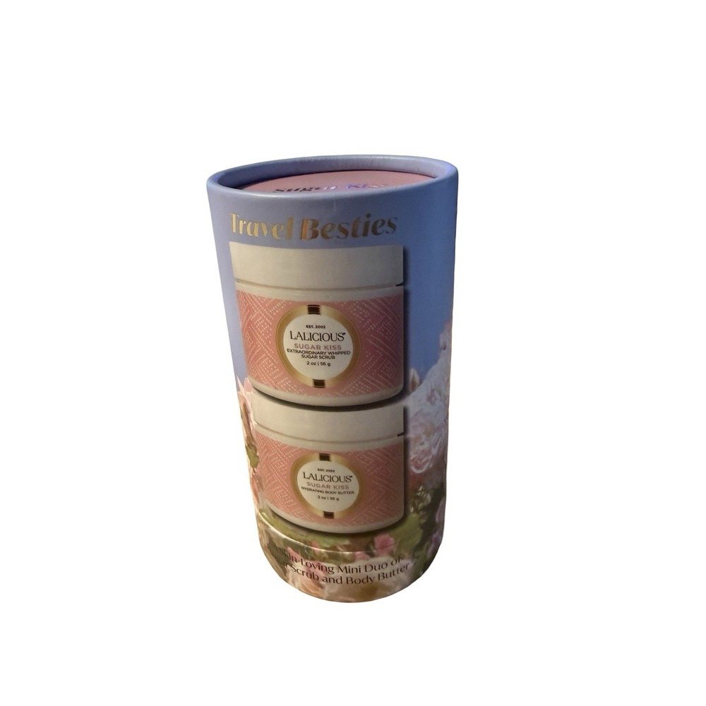 Lalicious Travel Besties Mini Duo‎ Sugar Kiss Body Butter & Sugar Scrub Set